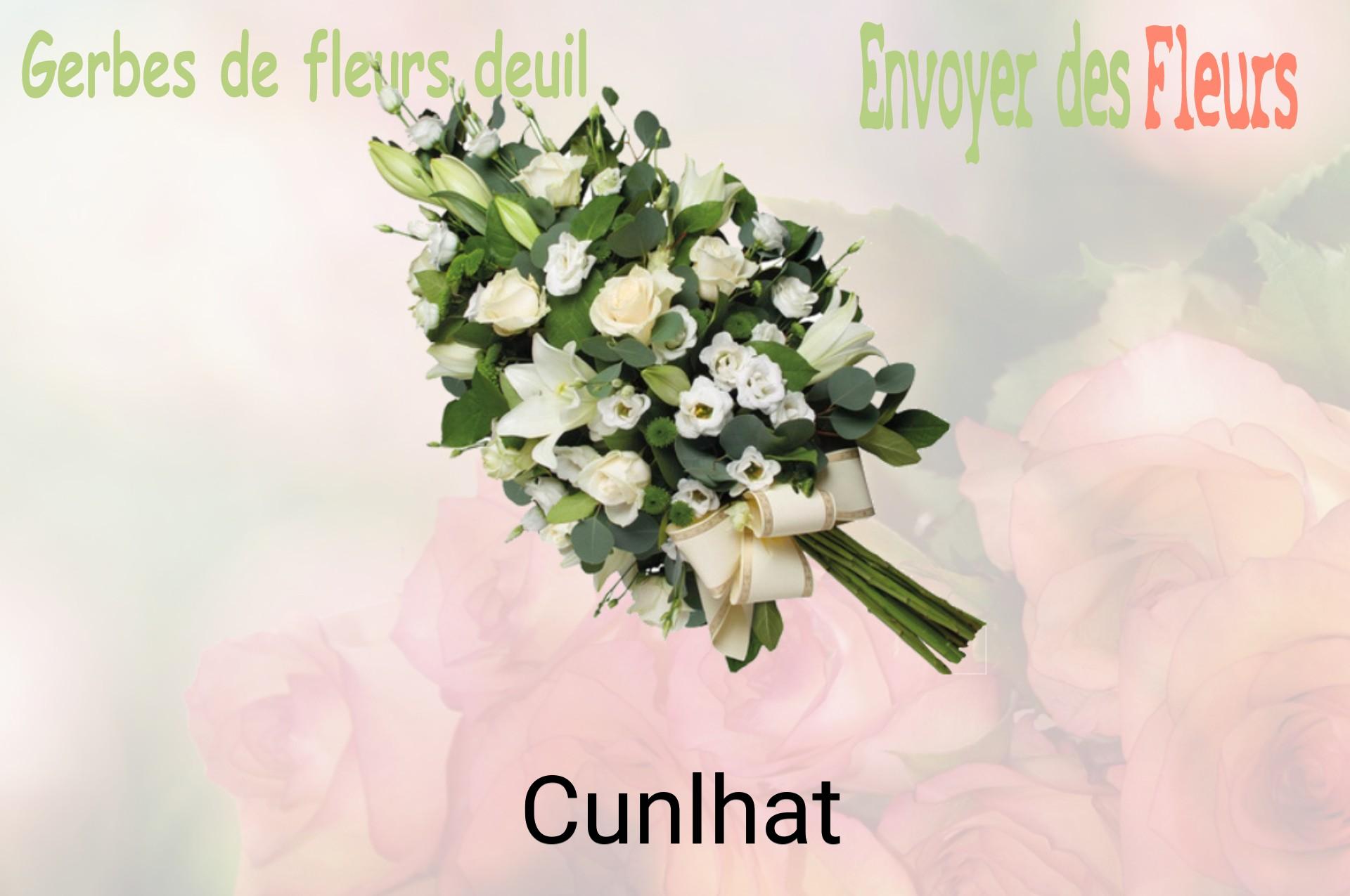 Gerbe de fleurs de deuil livrée à Cunlhat